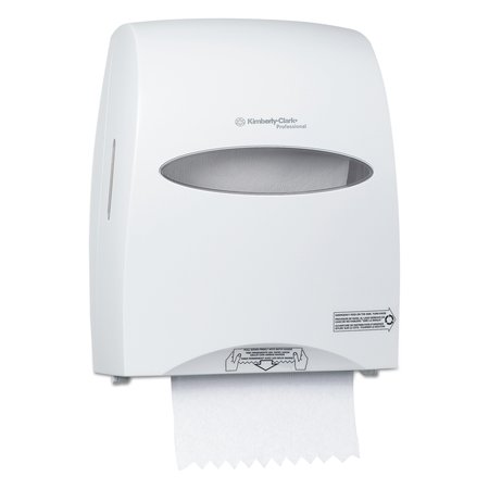 KIMBERLY-CLARK PROFESSIONAL Sanitouch Roll Towel Dispenser, 1.75" Cr, 12.63w x 10.2d x 16.13h, Wht 09995